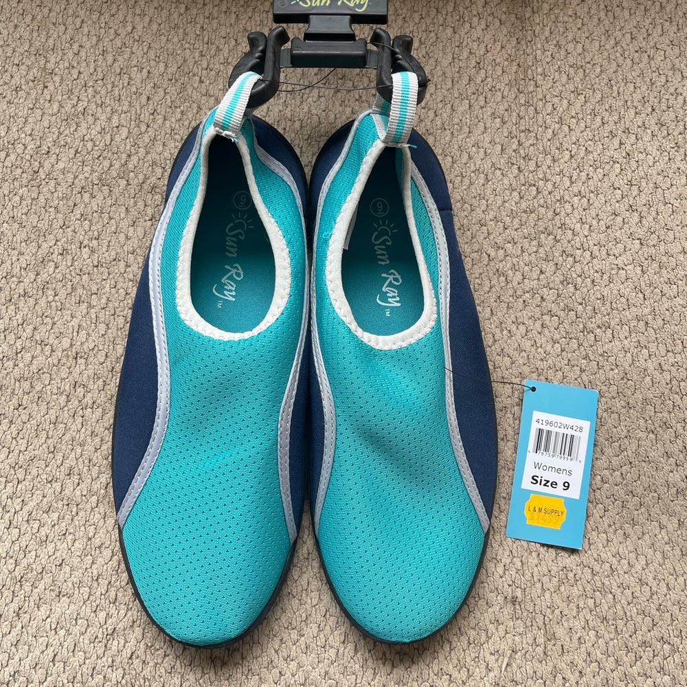 Women's Aqua Blue Slip-On Shoes